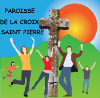logo de la paroisse de la croix Saint Pierre, église d‘Arpajon sur Cère