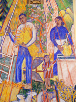 Fresque dans le choeur de l‘église de Vezels Roussy