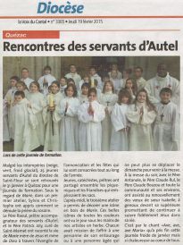 Article rencontre du 31 janvier 2015 à Quézac