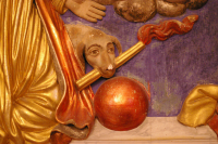 Détail original dans l‘église de Vézac